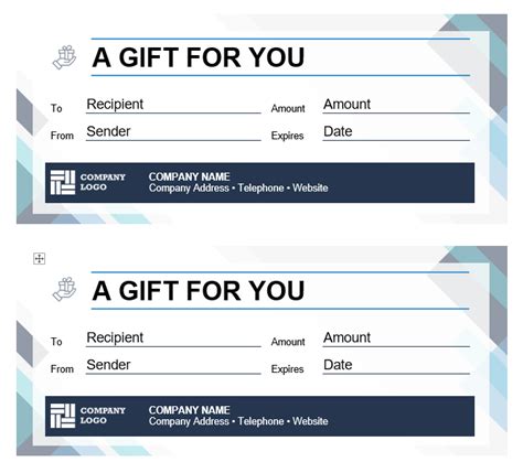 Microsoft Gift Certificate Templates