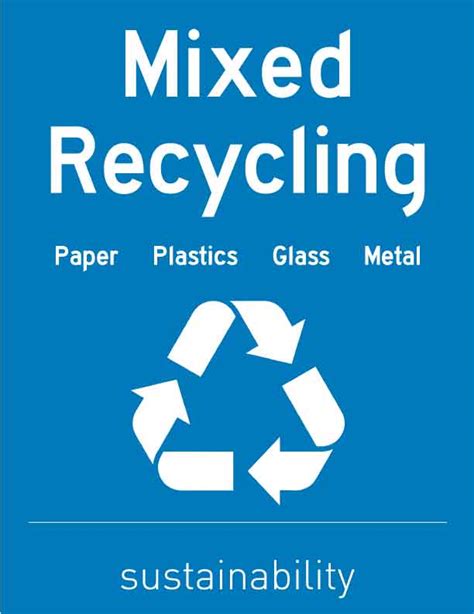 Mixed Recycling Sign – New Signs