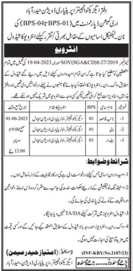 Irrigation Department Paniyari Division Hyderabad Jobs 2023 2024 Job