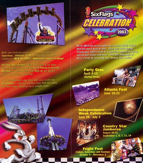 Theme Park Brochures Six Flags Over Georgia Brochure 2003 - Theme Park ...