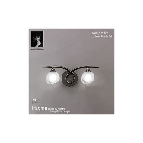 Mantra Lighting M0817BC S Fragma 2 Light Black Chrome Switched Wall