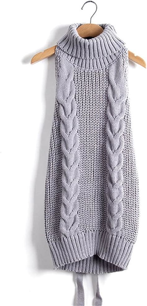 New Turtleneck Sleeveless Long Virgin Killer Sweater Japanes Knitted