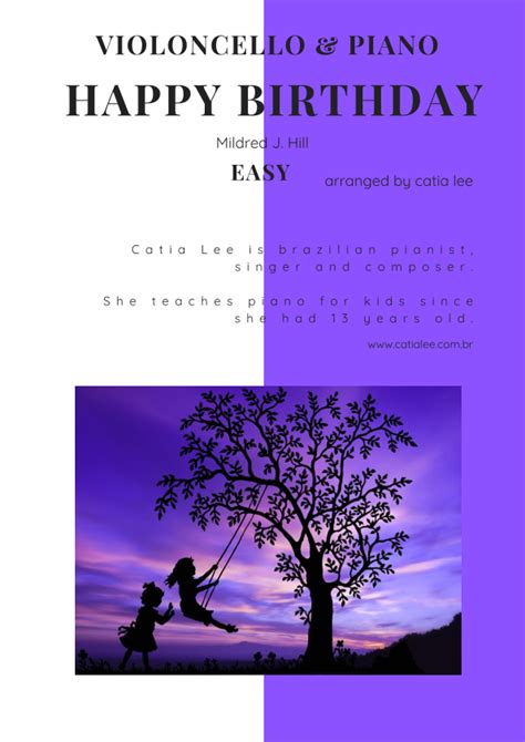 Happy Birthday Duet For Cello And Piano G Major Arr Catia Lee Sheet