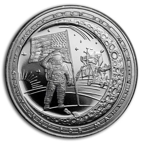 Buy 1 oz Silver Round - Moon Landing Anniversary (Giant Leap) | APMEX