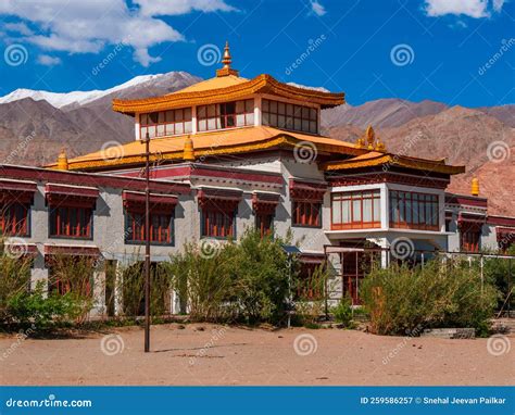 Traditional Tibetan Or Ladakhi Architecture School Building Editorial