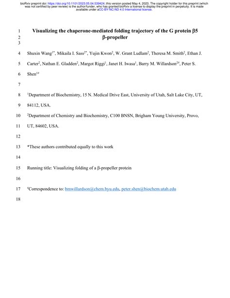 Pdf Visualizing The Chaperone Mediated Folding Trajectory Of The G