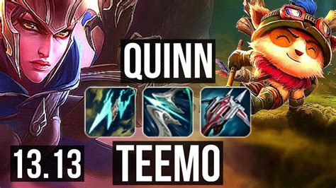 Quinn Vs Teemo Top 4 5m Mastery Rank 6 Quinn 800 Games 3 1 5