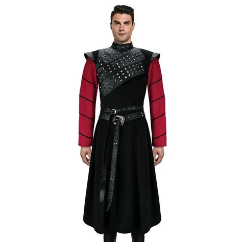 Buy FunhooMens Daemon Targaryen Cosplay Costume Dragon Warrior Long Robe soldier Uniform Outfits ...