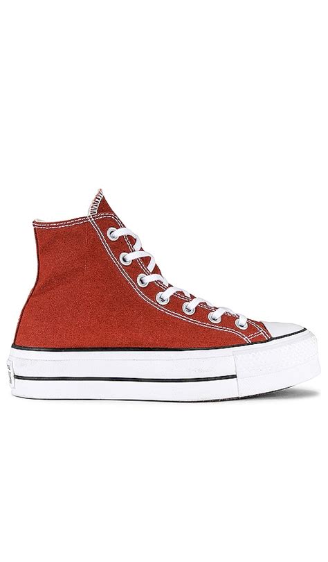 Converse Chuck Taylor All Star Lift Platform Sneaker In Ritual Red White And Black Revolve