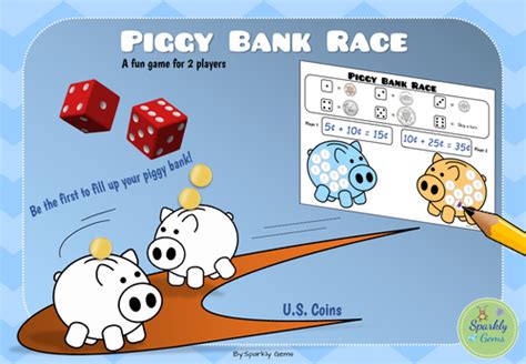 Piggy Bank Race - Money Game (US Coins) | Teaching Resources