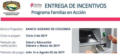 Tercera Entrega De Incentivos Del Programa Familias En Acci N