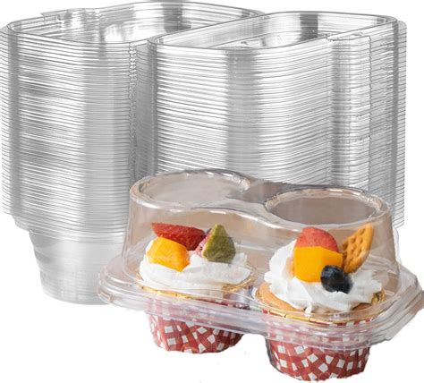 Amazon Maomoto Compartment Disposable Cupcake Containers Clear