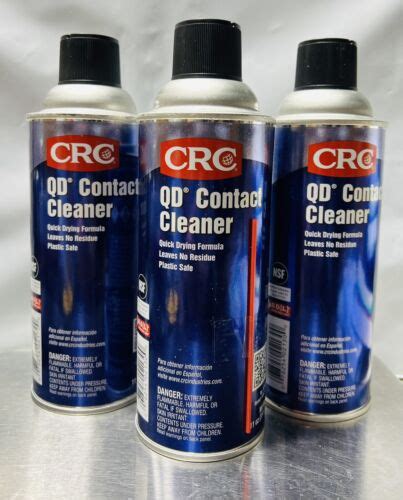 3x Crc Qd Contact Cleaner 02130 ~ 11 Oz ~ Plastic Safe Lot Of 3 ~ New Ebay