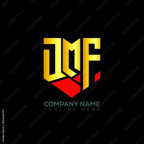 Dmf Letter Logo Design On Black Background Dmf Creative Initials Letter