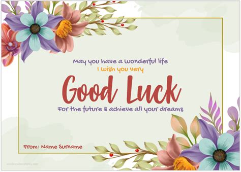 Editable Good Luck Card Templates For Word Download