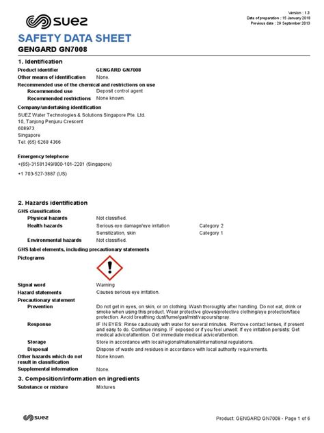 Msds Pdf Toxicity Personal Protective Equipment