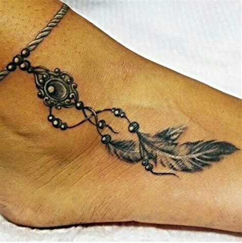 Shaguftahussein Anklet Tattoos Tattoo Bracelet Feather Tattoos Leg Tattoos Body Art Tattoos