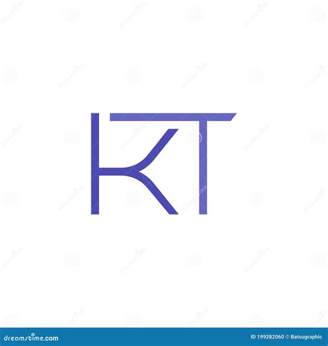 Icono Del Logotipo Del Vector De Letra Inicial De Kt Ilustración Del Vector Ilustración De