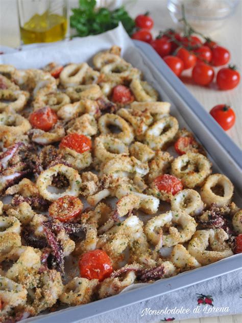 Calamari Gratinati Al Forno Con Pomodorini