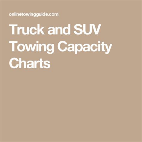 Suv Towing Capacity Chart 2025 - Olivia Rees