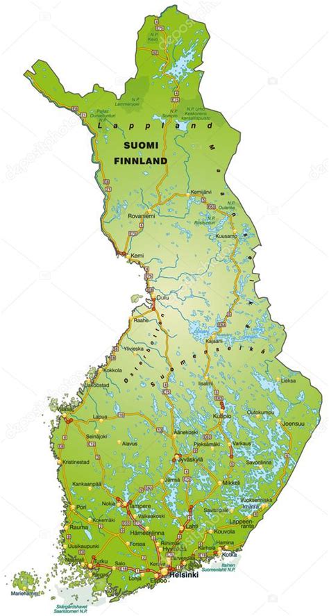 Map of Finland Stock Vector Image by ©artalis #39346563