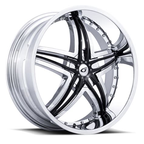 Blitz Black W Chrome Inserts Gianna Wheels No Credit Checks Rimtyme