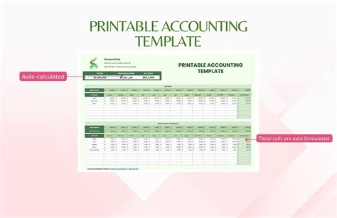 Printable Accounting Template | Template.net