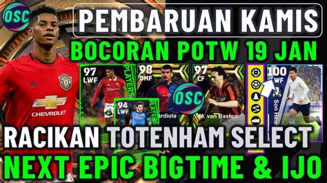 SON 100 PEMBARUAN KAMIS 19 JANUARI BOCORAN POTW EPIC RACIKAN