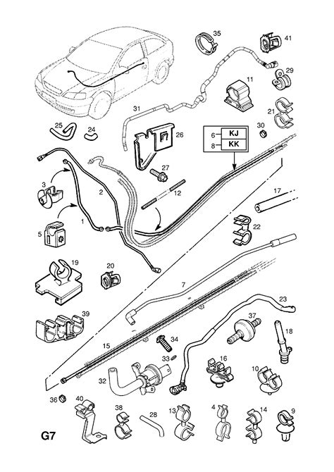 Opel Astra G Zafira A Fuel Evaporation Pipes And Fittings Opel