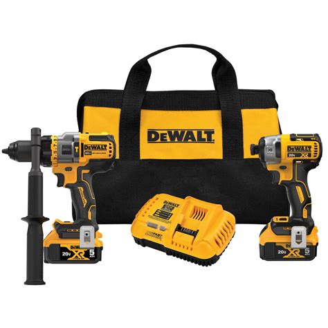 DEWALT 20 Volt MAX Lithium Ion Cordless Combo Kit 2 Tool With Two