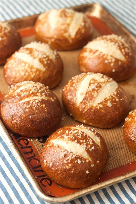 Homemade Pretzel Buns Tide And Thyme