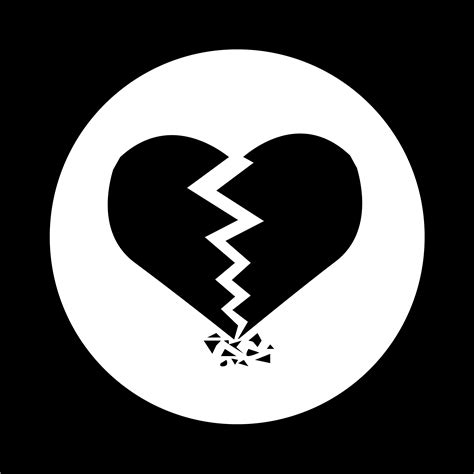 Broken Heart Icon 571177 Vector Art At Vecteezy