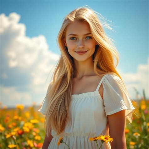 Enchanting Elegance Golden Blonde Beauty
