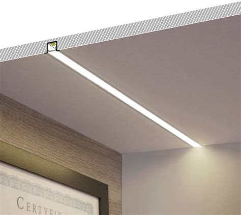 Perfil Led Embutir Mm W W Por Metro Pronto Para Instalar Led