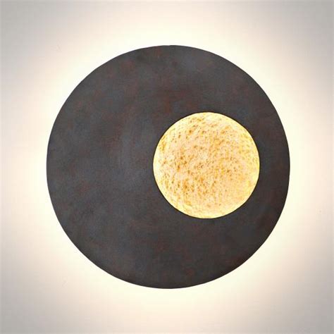 HOLLÄNDER Luna LED wall light 40 round brown black gold 300 K 13228