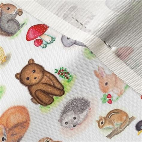 Woodland Animals Fabric | Spoonflower