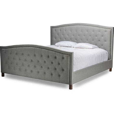 Baxton Studio Jessie Modern Fabric Button Tufted King Size Headboard