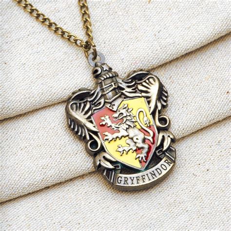 Harry Potter 4 House Hogwarts Necklace Gryffindor Ravenclaw Hufflepuff