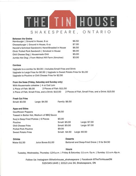 The Tin House | The Shakespeare INN****