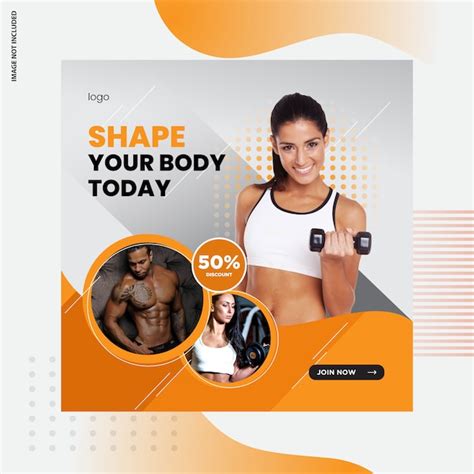 Premium Vector Fitness Gym Social Media Post Design