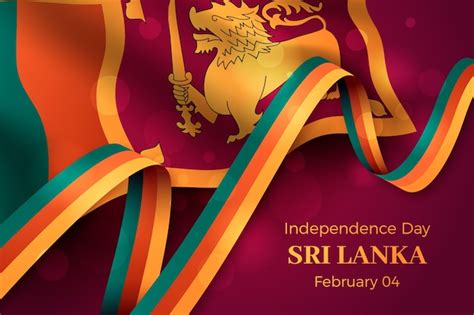 Premium Vector Realistic Sri Lanka Independence Day Illustration