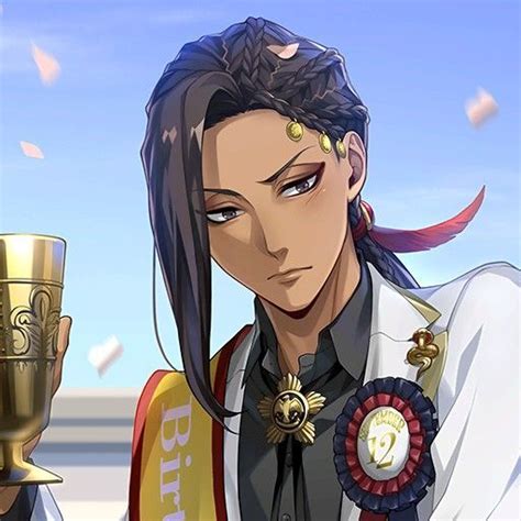 An Anime Character Holding A Trophy And Looking At The Camera