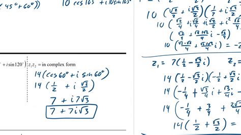 How To Multiply Complex Numbers In Polar Form