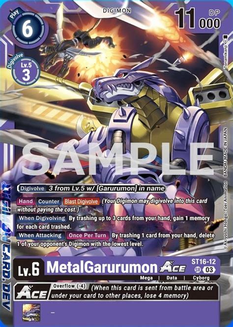 Metalgarurumon Ace Digimon Card Meta