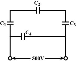 A Network Of Four Capacitors Each Of 15 Mu F Capacitance Is Connected