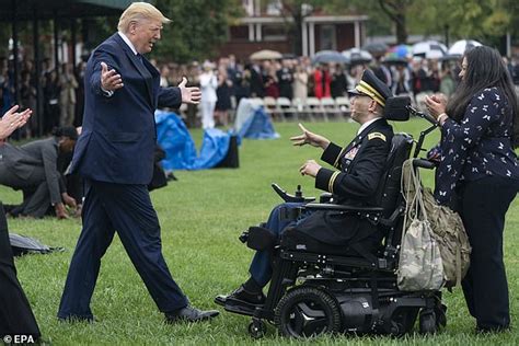 Touching Moment Donald Trump Hugs Wounded Afghanistan Hero Who Sang God