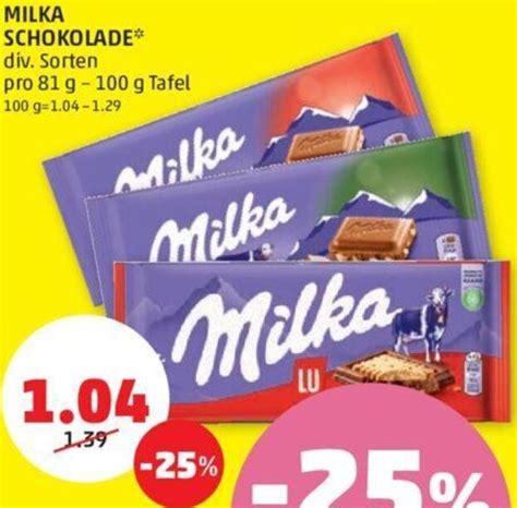 Milka Schokolade Div Sorten Pro G G Tafel Angebot Bei Penny