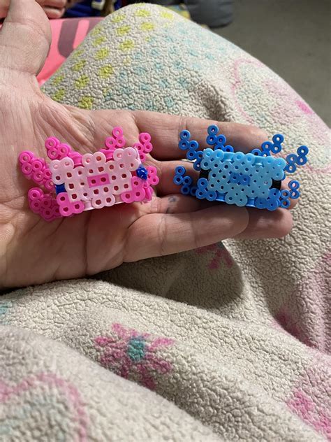 Minecraft Axolotl Perler Bead Diy Perler Bead Crafts Perler Bead My