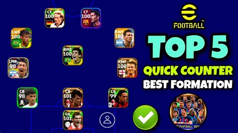 Efootball Top Quick Counter Best Formations In Efootball Mobile