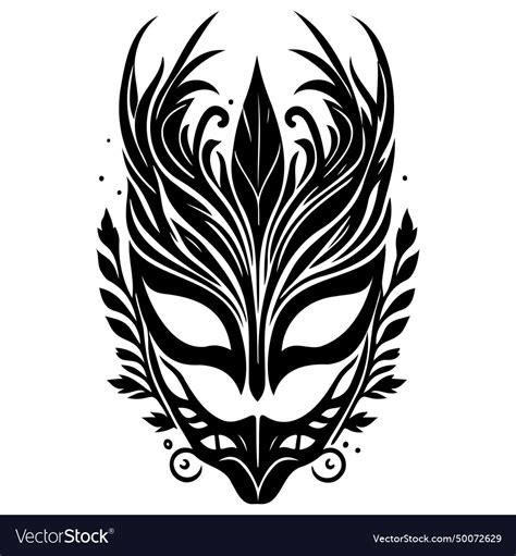 Mardi gras mask carnival sketch draw Royalty Free Vector